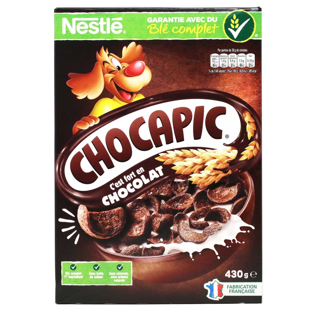 Chocapic Breakfast Cereal, Nestle's Chocolate Cereal, 430 grams Box