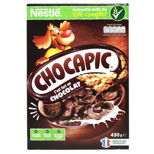 Chocapic Breakfast Cereal, Nestle's Chocolate Cereal, 430 grams Box