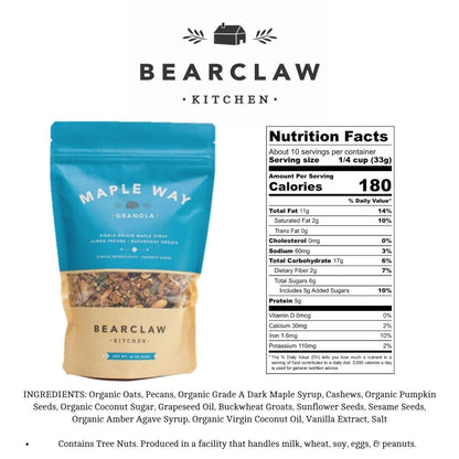 Bearclaw Kitchen - Maple Way Granola, 12.00 oz, 1 box