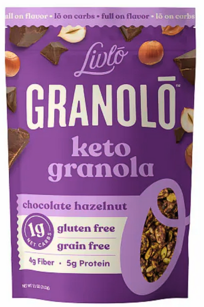 Granolo Keto Granola- "Chocolate Hazelnut", Chocolate Hazelnut Keto by Livlo, 11 oz box