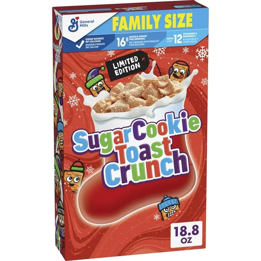 Sugar Cookie Toast Crunch Breakfast Cereal, Limited Edition, Family Size, 18.8 oz