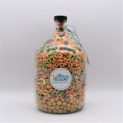 Glass Bottle: Gallon Size Jug- With Cereal