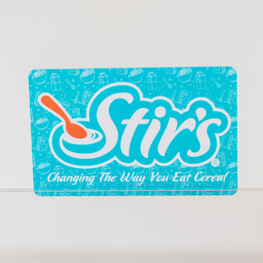 Stir's Gift Card: $10, $25, $50, $100 or Choose $ amount