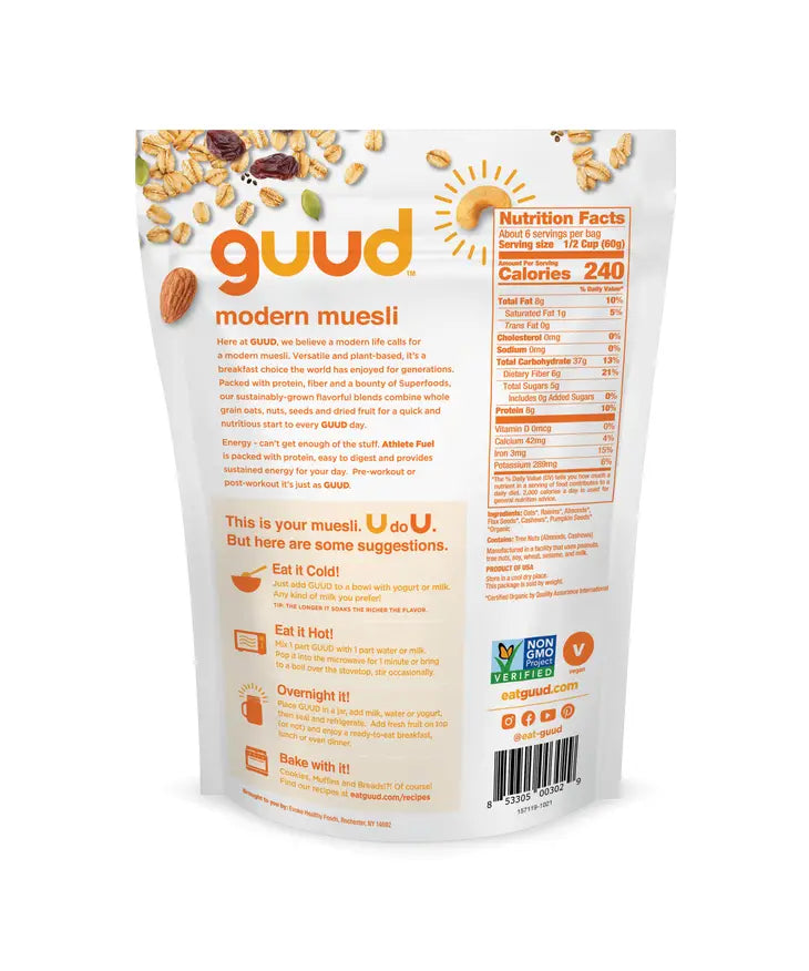 GUUD Modern Muesli - Athlete Fuel Organic Muesli, Athlete Fuel, 12.00 oz, bag