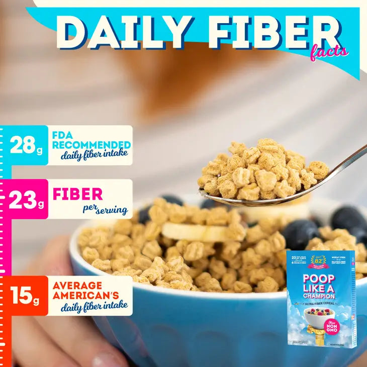 Poop Like A Champion- Original Ultra Fiber Cereal, Original, 9.00 oz, box