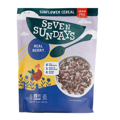 Seven Sundays- Real Berry Sunflower Grain Free Cereal, Real Berry, 8.00 oz, box
