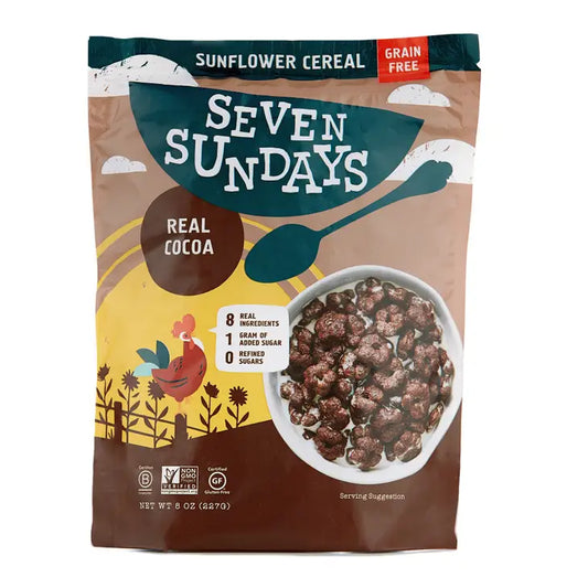 Seven Sundays- Real Cocoa Sunflower Grain Free Cereal, Real Cocoa, 8.00 oz, box