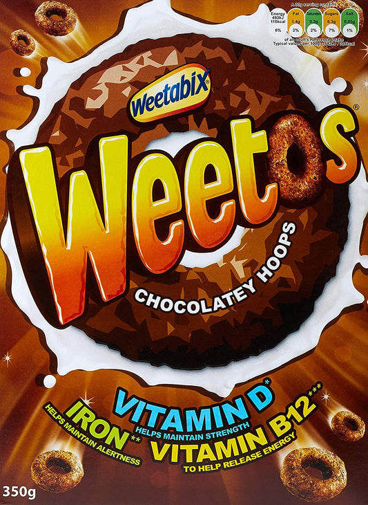Weetabix Weetos- Chocolatey Hoops, Chocolate, 420 G, box