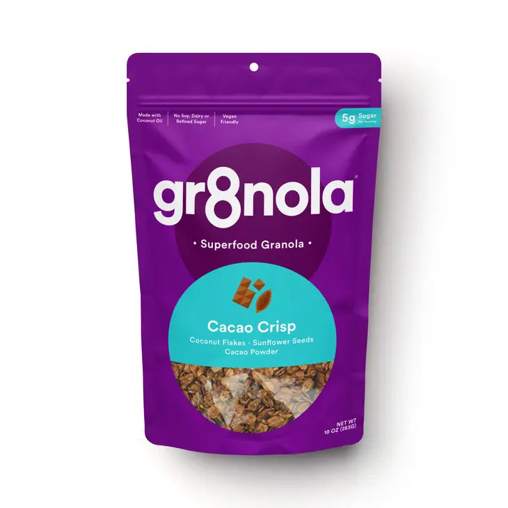 gr8nola- Cacao Crisp Superfood Granola, CACAO CRISP, 10.00 oz, bag
