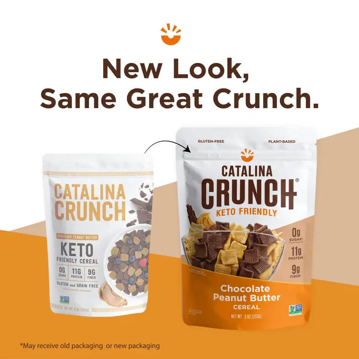 Catalina Crunch- Chocolate Peanut Butter Keto Friendly Cereal, Chocolate Peanut Butter, 9.00 oz, bag