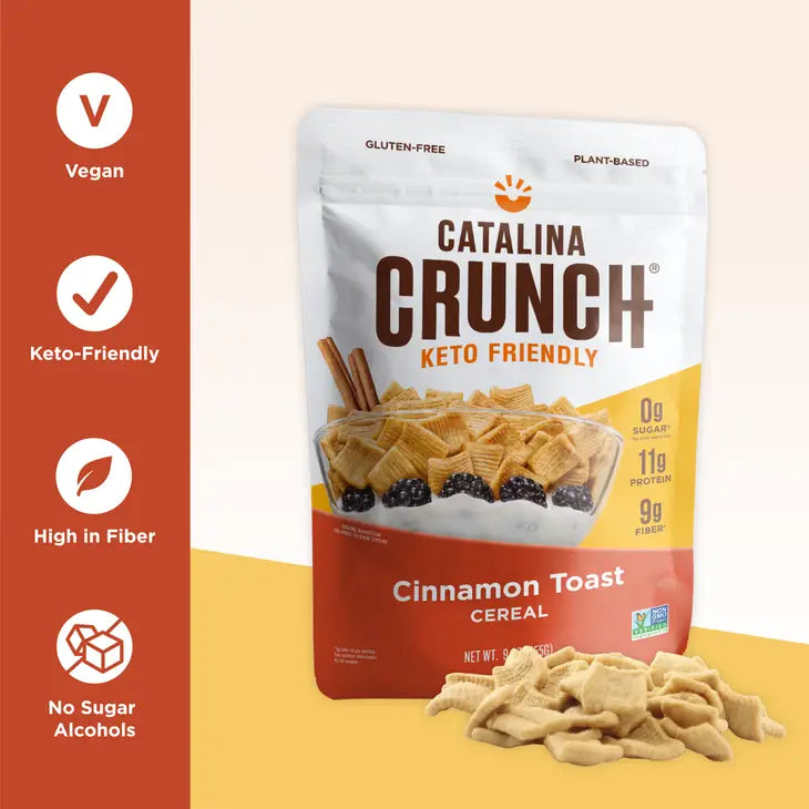 Catalina Crunch - Keto Friendly Cereal, Cinnamon Toast, 9.00 oz, bag