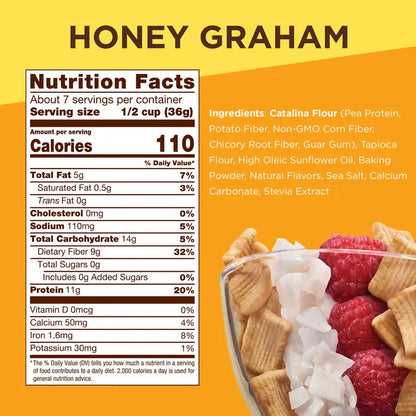 Catalina Crunch- Honey Graham Keto Friendly Cereal, Honey Graham, 9.00 oz, bag