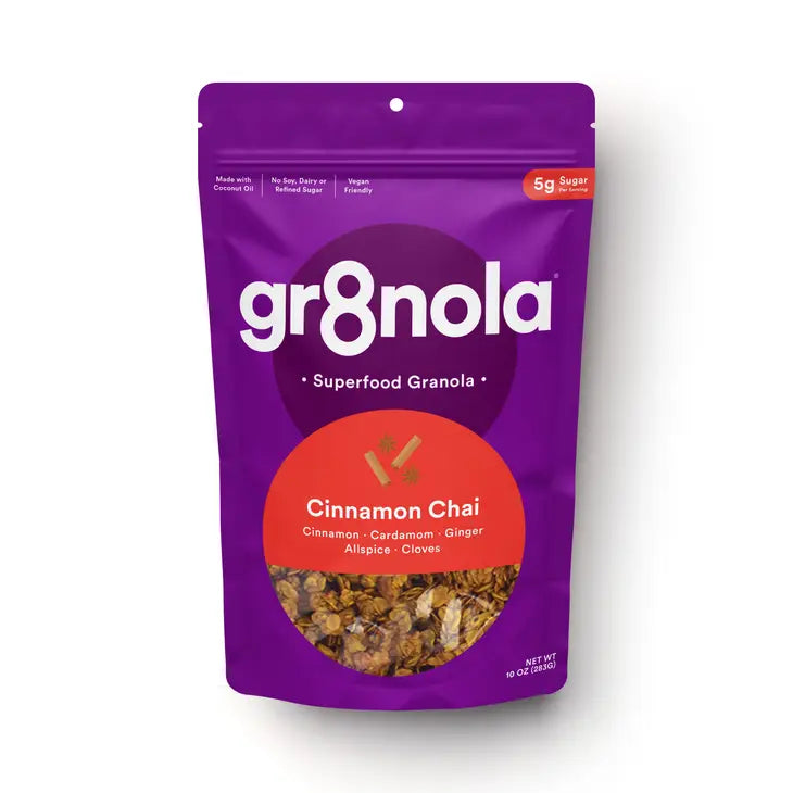 gr8nola- Cinnamon Chai Superfood Granola, CINNAMON CHAI, 10.00 oz, bag