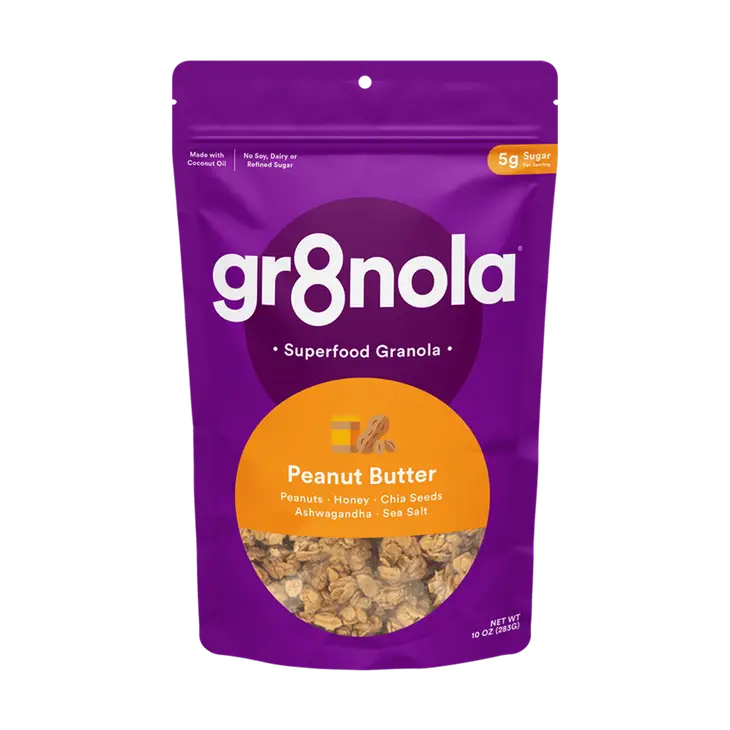 gr8nola- Peanut Butter Superfood Granola, PEANUT BUTTER, 10.00 oz, bag